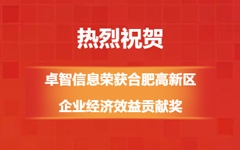 熱烈祝賀!卓智信息榮獲合肥高新區(qū)企業(yè)經(jīng)濟(jì)效益貢獻(xiàn)獎(jiǎng)